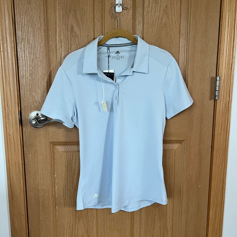 🌟NWT🌟 ADIDAS Light Grey Woman’s Golf Polo